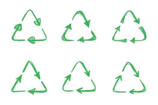 Recycling resources symbol Reuse of materials, zero waste, green environment, saving the planet vector