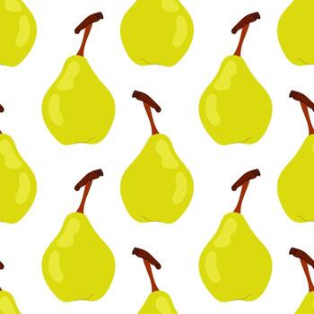 sencillo sin costura modelo con pera. Fruta antecedentes. modelo para embalaje, textil, tela, y otro temático diseño. vector