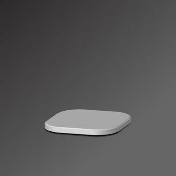3d rendering of a white stone on a gray background. High resolution image elegant eps 10 vector