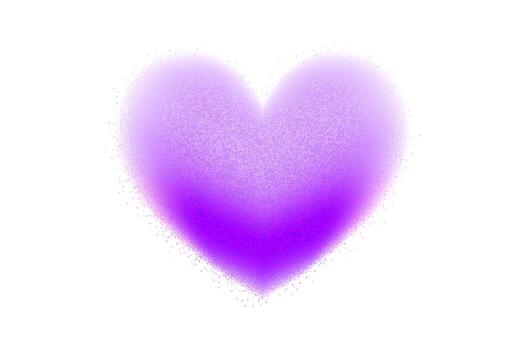 Purple abstract hearts with smooth colour transitions and trendy Y2K aesthetics. Grainy, noise shapes blurred with a light, airy aura. vector