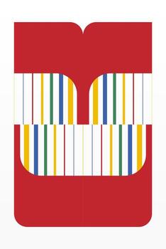 Minimal Abstract Bauhaus Circular Pattern vector