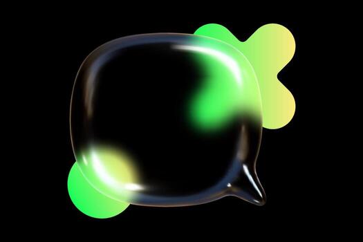 Complex 3D bubbles showcase a transparent glass texture while intersecting with smooth geometric shapes, creating an innovative glass morphism effect perfect for modern graphics. vector