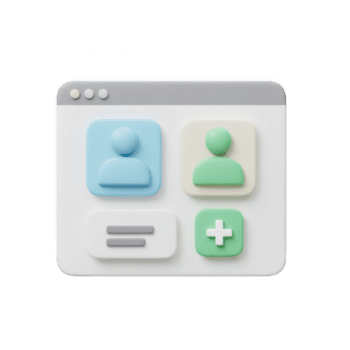 browser fönster med användare profil och Lägg till knapp isolerat på transparent bakgrund png