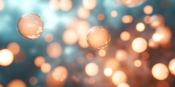 Abstract sphere background with bokeh effect and soft lighting for creative projects photo