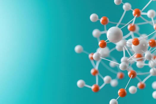 Molecular structure model network visualization for science and technology photo