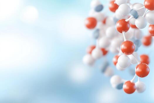 Molecular structure visualisation for science and technology concepts photo