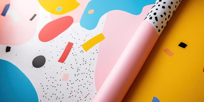 Abstract colorful shapes pattern background texture design photo