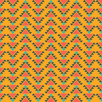 Abstract colorful geometric seamless pattern background with variety triangles shapes zig zag design vector