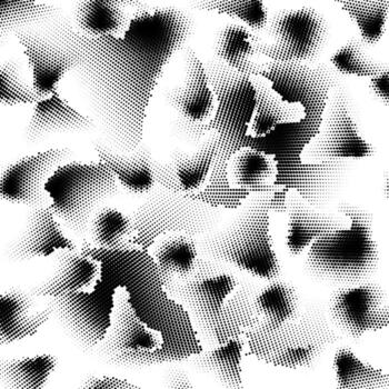 Halftone Pattern. Set of Dots. Dotted Texture on White Background. Overlay Grunge Template. Distress Linear Design. Fade Monochrome Points. Pop Art Cloud set Backdrop. vector