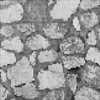 trama de semitonos modelo. conjunto de puntos punteado textura en blanco antecedentes. cubrir grunge modelo. angustia lineal diseño. piedras desvanecerse monocromo puntos vector