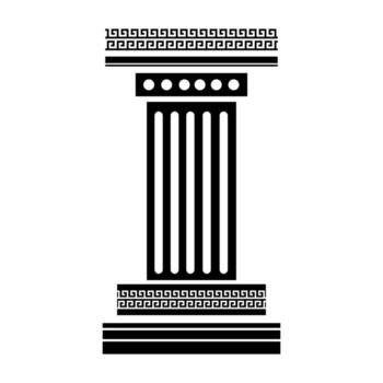 illustration with ancient columns isolated on white background vector