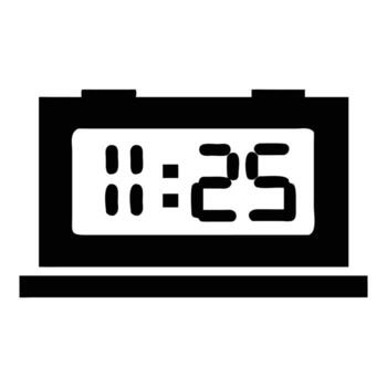 Digital clock showing 1125 isolated on white background vector