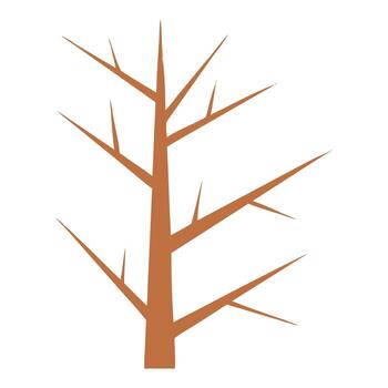 Bare tree with branches, isolated on white background vector