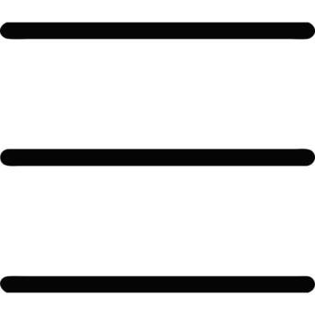 Hamburger menu icon simple flat ui navigation element vector