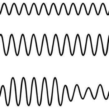 Abstract Wave Patterns Vibration Signal Graphic Modern Design vector
