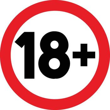 Age Restriction Symbol 18 Plus Warning Explicit Content vector