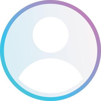 Modern Gradient Circle User Profile Icon Placeholder vector