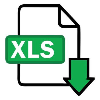 XLS file download icon Excel document spreadsheet symbol vector