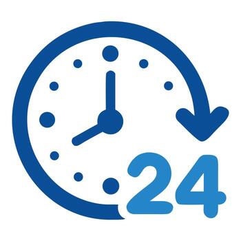 Service Icon Always Open Support Available vector