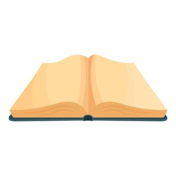 Open book with blank pages inviting readers to delve into its stories vector