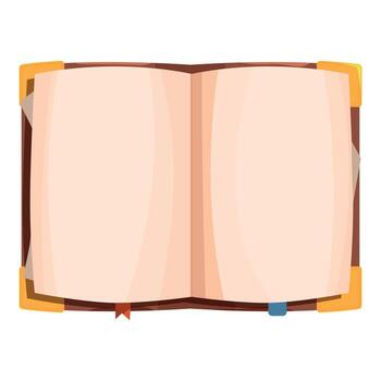 Open book with blank pages invites readers to imagine and create vector