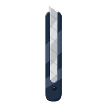 Utility knife with sharp blade for cutting and crafting vector