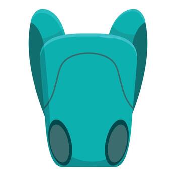 Cartoon robot head showing artificial intelligence and futuristic technology vector