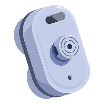 A blue wireless device with a button on it vector