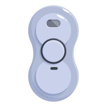 Light purple fidget spinner with display showing rotating motion blur vector