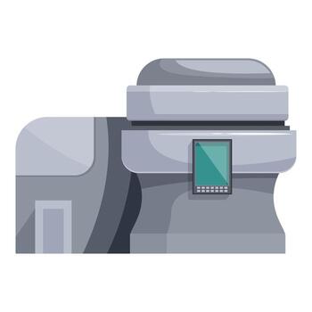 Modern digital printing press machine with control panel displaying information vector