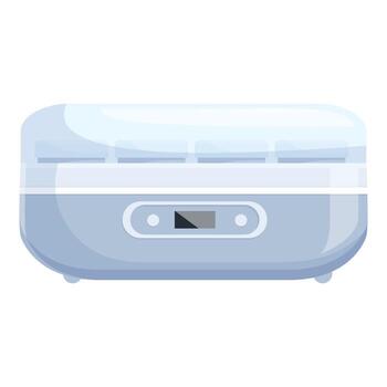 Modern yogurt maker fermenting milk in jars with digital timer vector