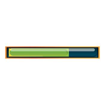 Horizontal progress bar indicating ongoing operation vector