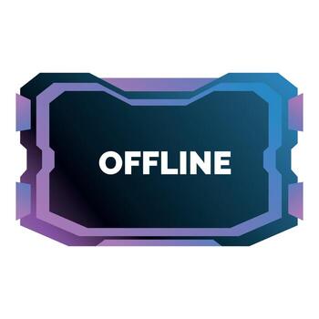 Offline screen showing streamer is not broadcasting vector