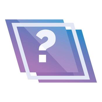 Gradient question mark representing confusion, uncertainty, and curiosity vector