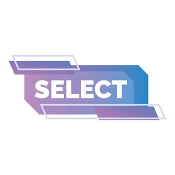 Select button showing choosing and selecting vector