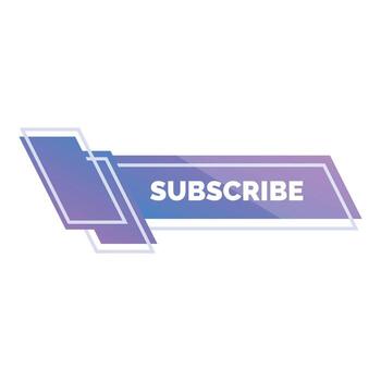 Subscribe button inviting users to follow a streamer channel vector