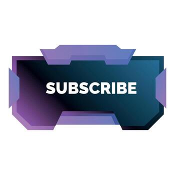 Modern subscribe button inviting viewers to follow online content vector