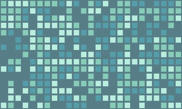 Abstract mosaic of teal and mint squares. Perfect for technology, data, connection, or design backgrounds. Evokes feelings of calm, order, and digital innovation. vector