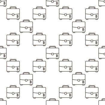 bitcoin maletín btc acumulación lineal sin costura modelo vector