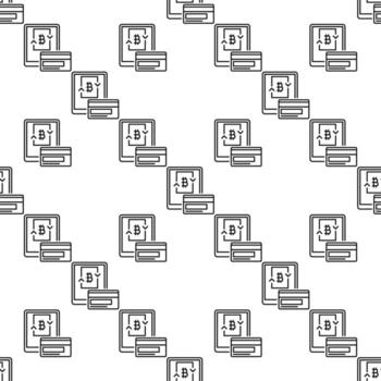 bitcoin pago vía tableta btc acumulación lineal sin costura modelo vector