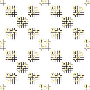 btc sencillo gráfico bitcoin inversión contorno sin costura modelo vector