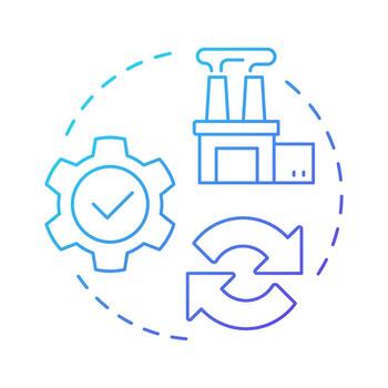 Adjustment strategy blue gradient concept icon. Flexible resources increasing. Capacity management regulation. Round shape line illustration. Abstract idea. Graphic design. Easy to use in presentation vector