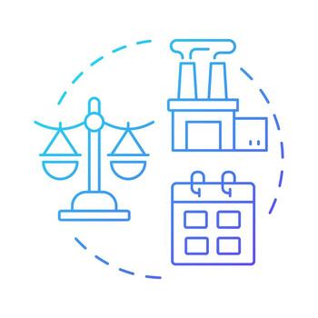 Match strategy blue gradient concept icon. Making small, incremental changes. Capacity management regulation. Round shape line illustration. Abstract idea. Graphic design. Easy to use in presentation vector