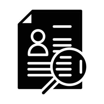 identify resume solid icon design good for web or mobile app vector