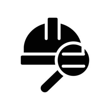 searching engineer solid icon design good for web or mobile app vector