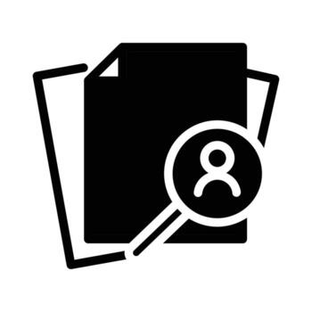 scooping cv outline icon design good for web or mobile app vector