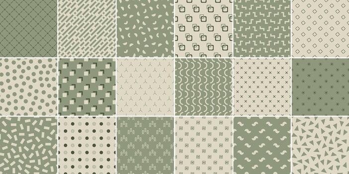 colección de sin costura geométrico patrones. raro elegante textil minimalista huellas dactilares. sencillo interminable de moda monocromo antecedentes vector