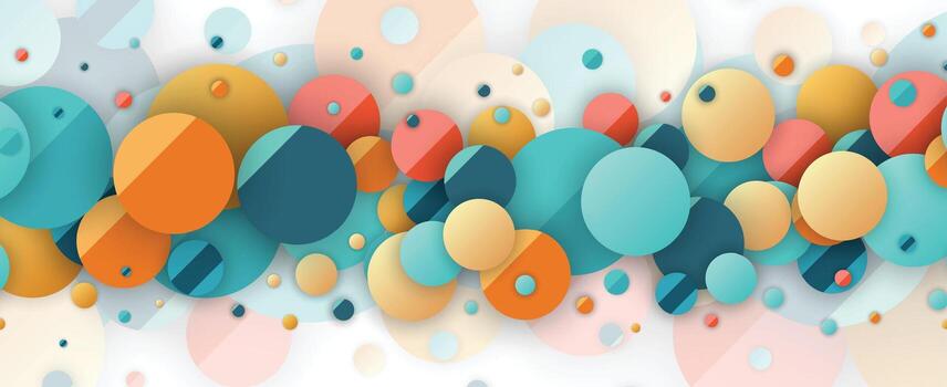 abstract technology colorful circles background vector