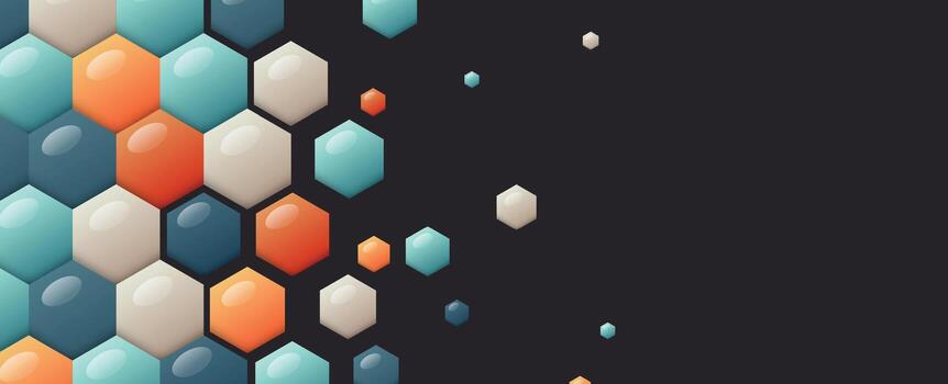 abstract technology geometric background with colorful cubes vector