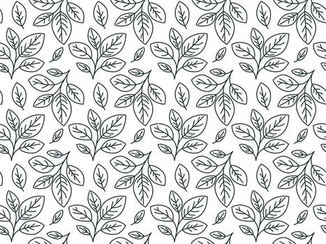 Elegant minimalist leaf pattern. Simple line art design perfect for backgrounds, textiles, stationery, or website design. Clean, repeatable design offers versatility for various projects. vector